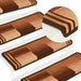 Selvklebende trappematter 15 stk 65x21x4 cm brun