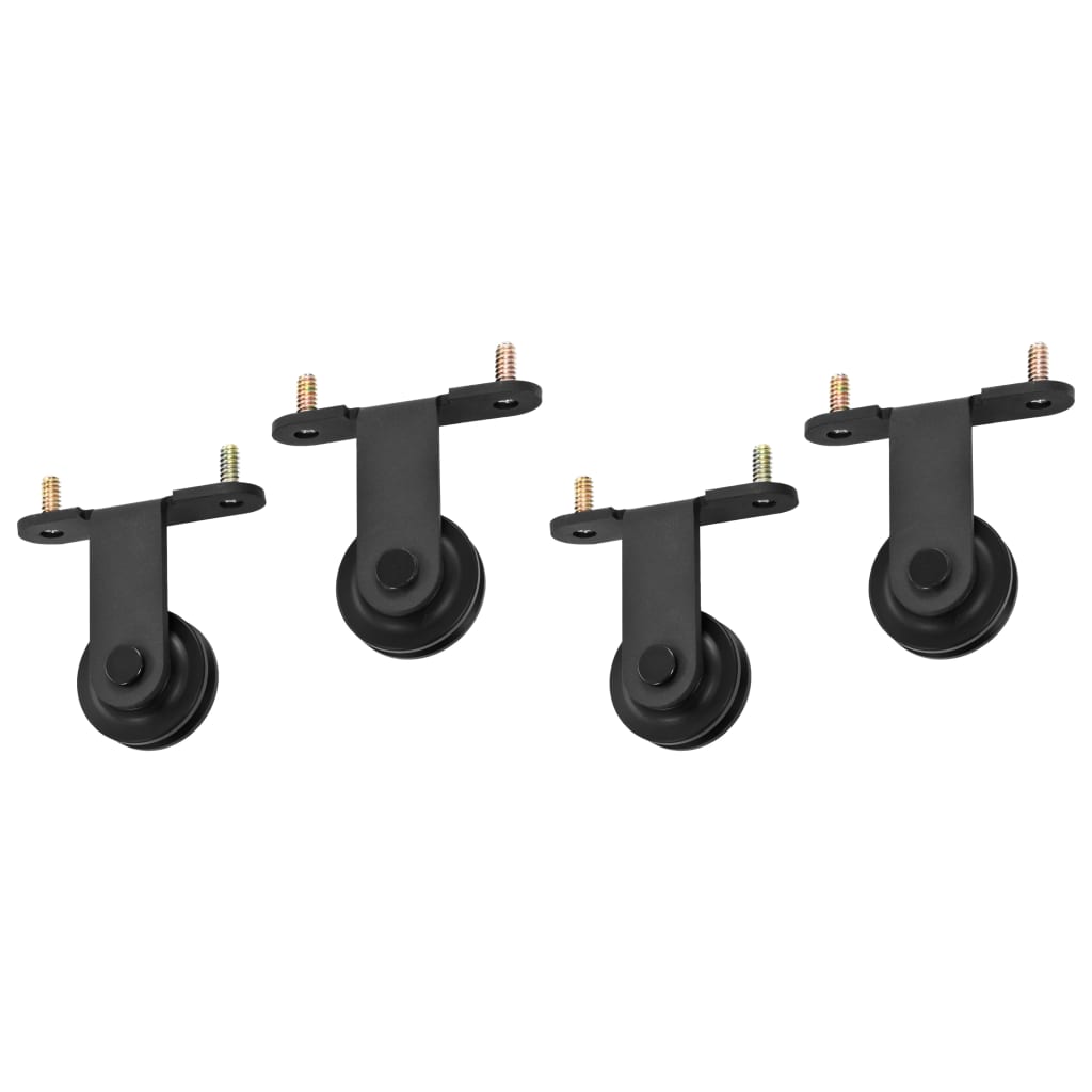 Utstyr for skyvedør 2 stk 183 cm stål svart
