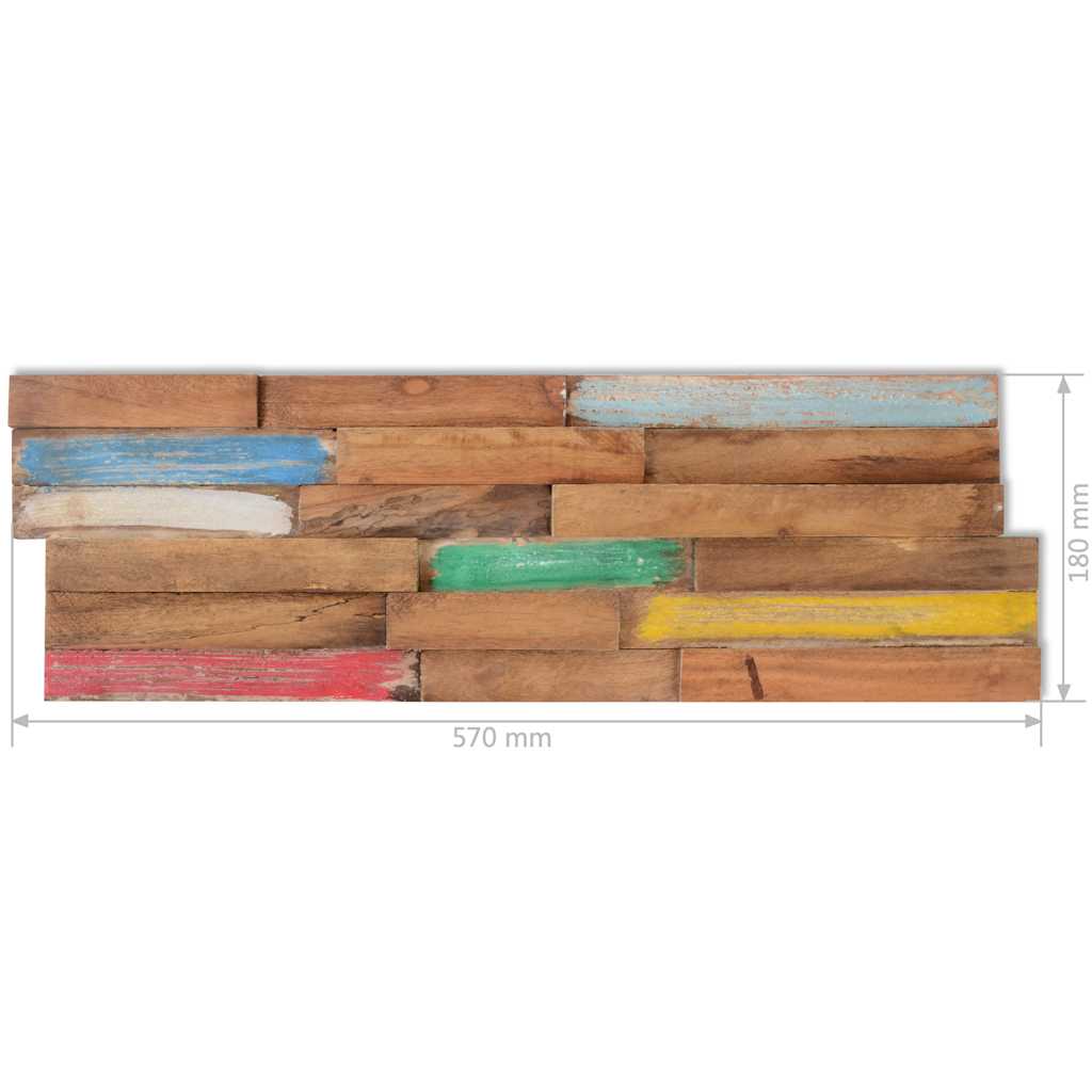 Veggkledninger 10 stk 1,03 m² heltre teak