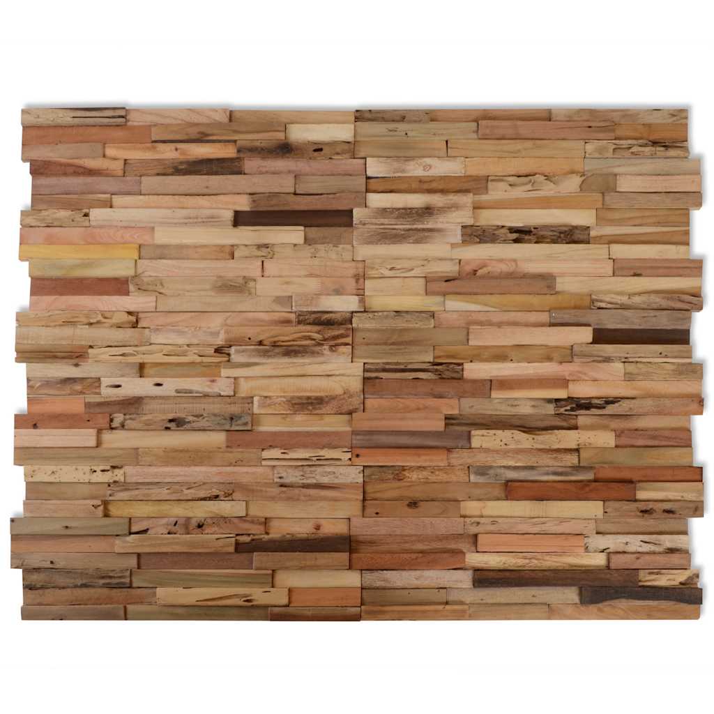 Veggkledninger 10 stk 1,03 m² gjenvunnet teak
