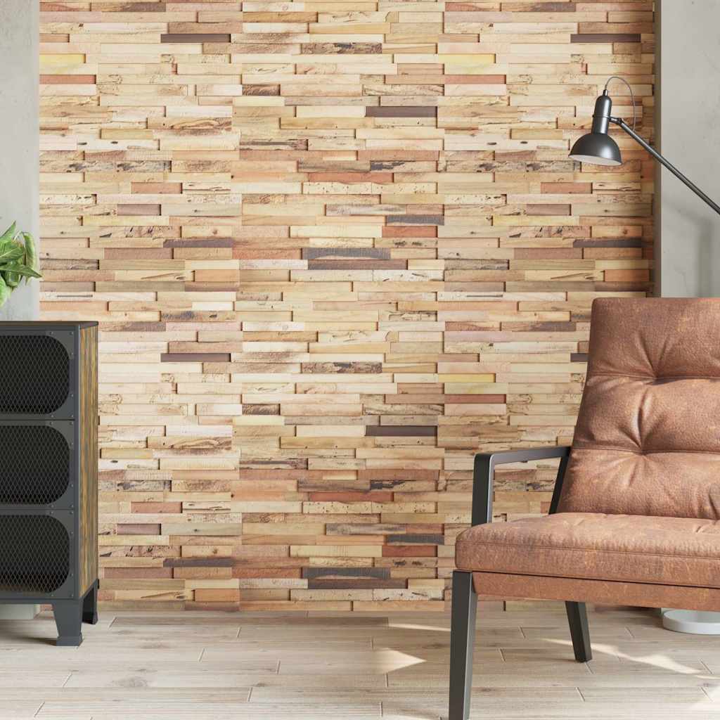 Veggkledninger 10 stk 1,03 m² gjenvunnet teak
