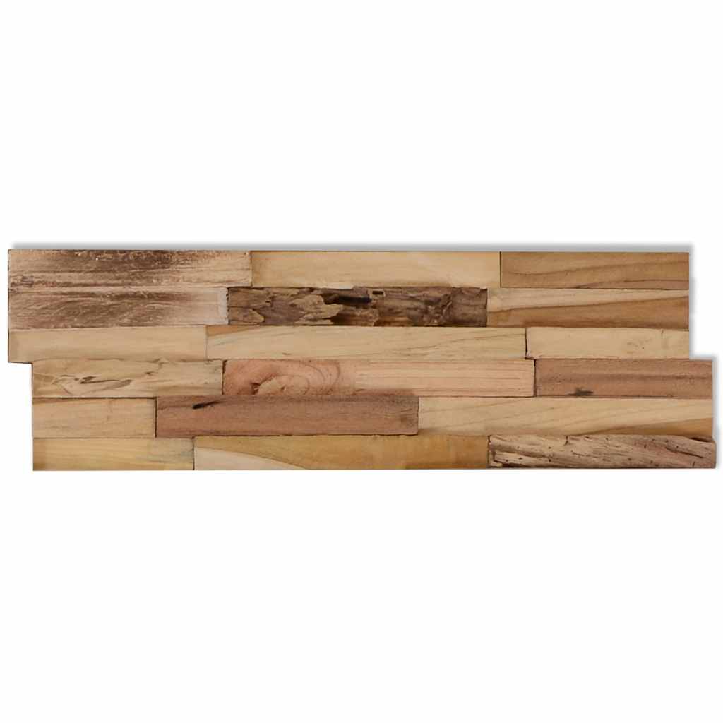 Veggkledninger 10 stk 1,03 m² gjenvunnet teak