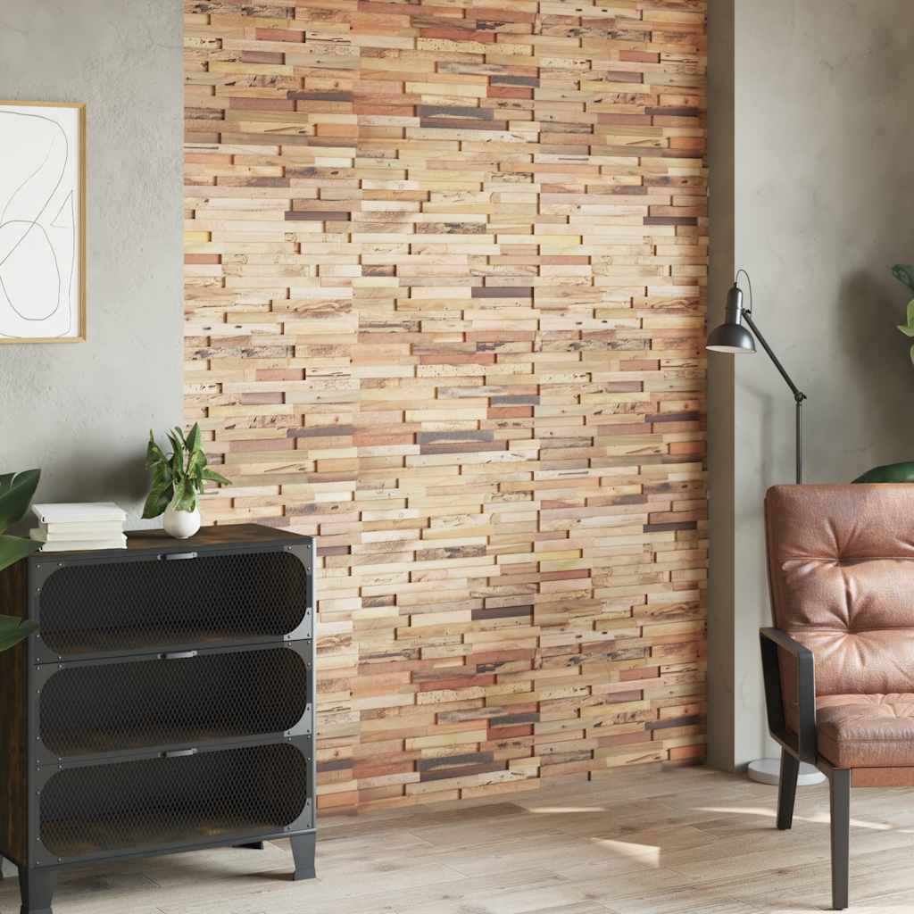 Veggkledninger 10 stk 1,03 m² gjenvunnet teak