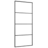 Skyvedør aluminium og ESG-glass 90x205 cm svart