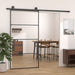 Skyvedør aluminium og ESG-glass 102,5x205 cm svart