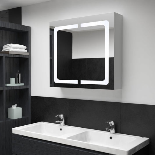 LED-speilskap til bad 80x12,2x68 cm