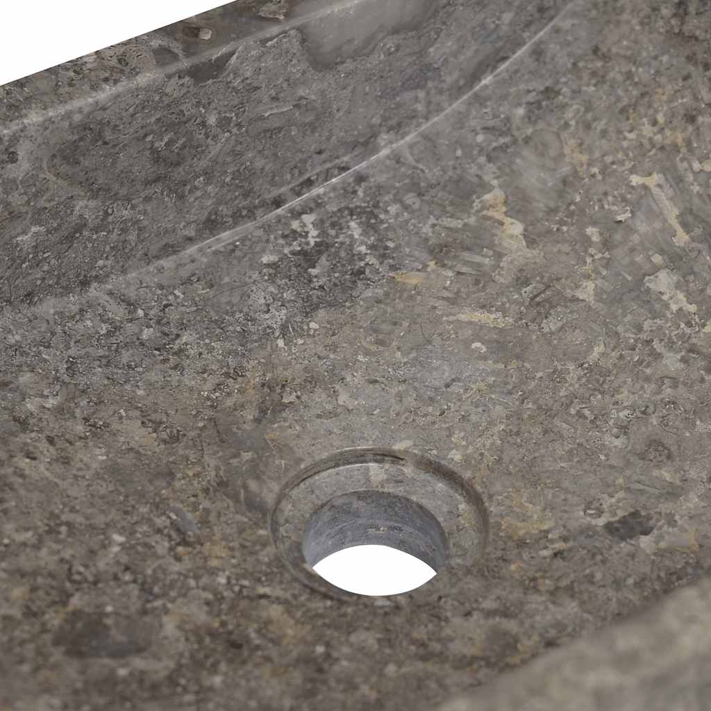 Vask 45x30x12 cm marmor høyglans grå vidaXL