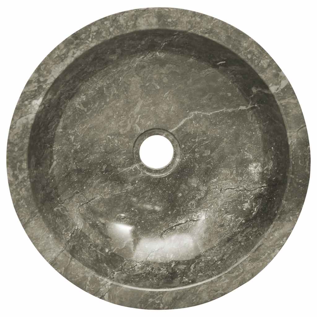 Vask Ø40x12 cm marmor grå vidaXL