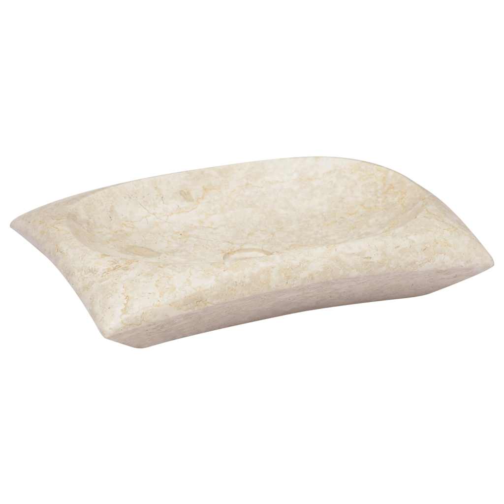 Vask 50x35x10 cm marmor kremhvit