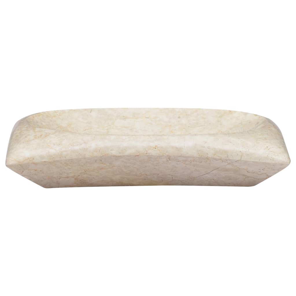 Vask 50x35x10 cm marmor kremhvit