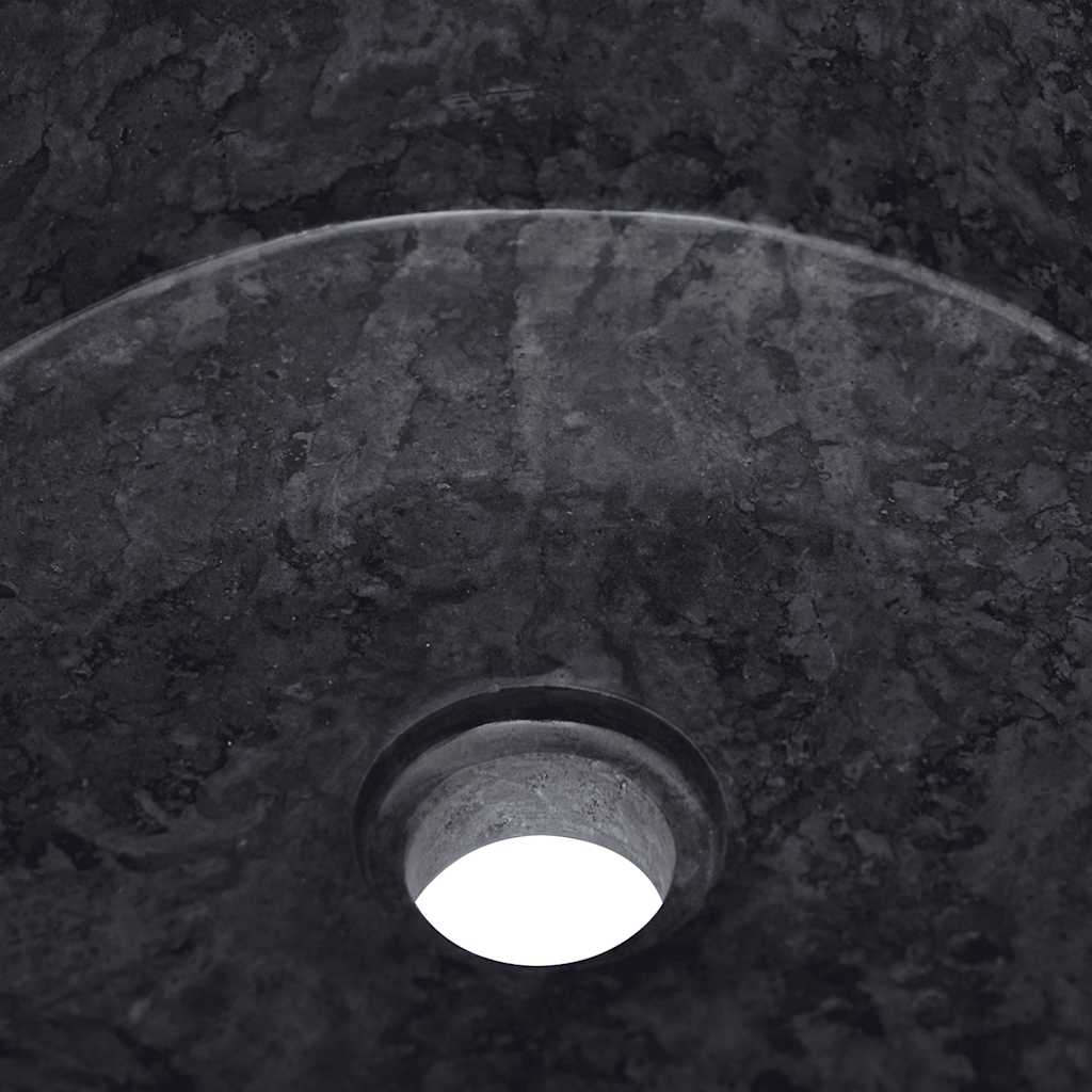 Vask Ø40x15 cm marmor svart