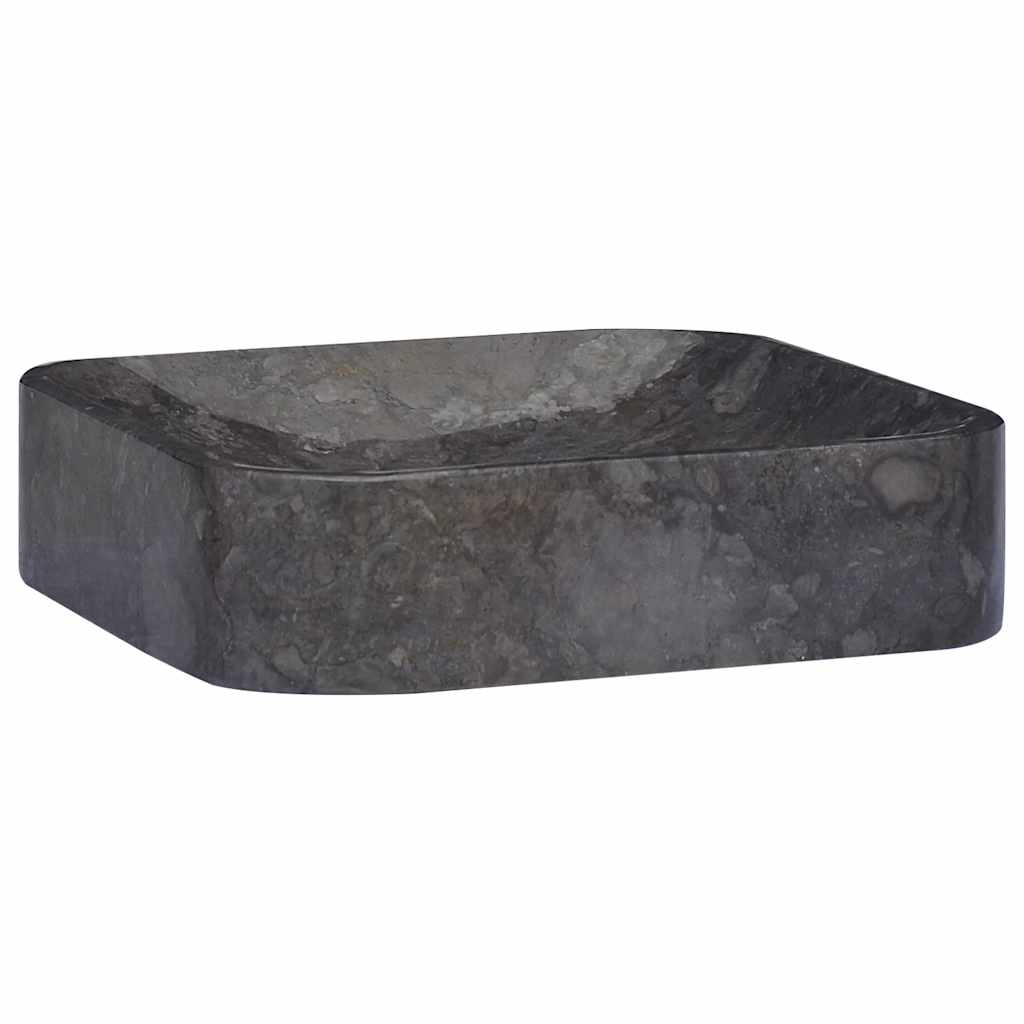 Vask 40x40x10 cm marmor svart