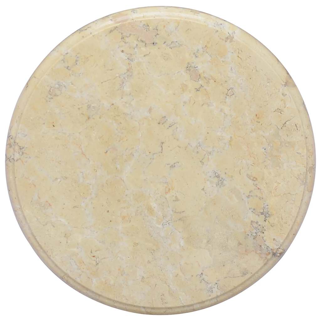Bordplate kremhvit Ø40x2,5 cm marmor