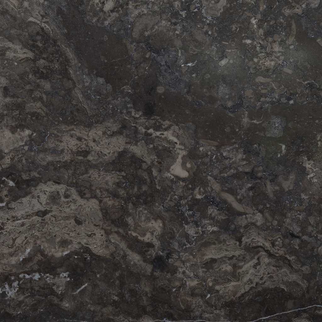 Bordplate svart Ø50x2,5 cm marmor vidaXL