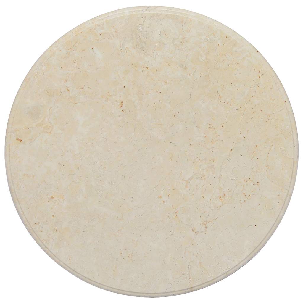 Bordplate kremhvit Ø60x2,5 cm marmor