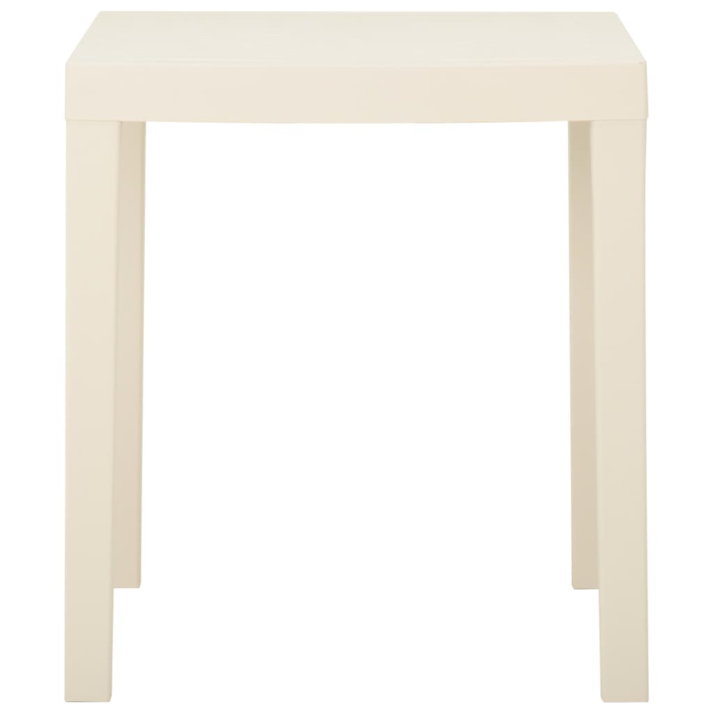 Hagebord hvit 79x65x72 cm plast