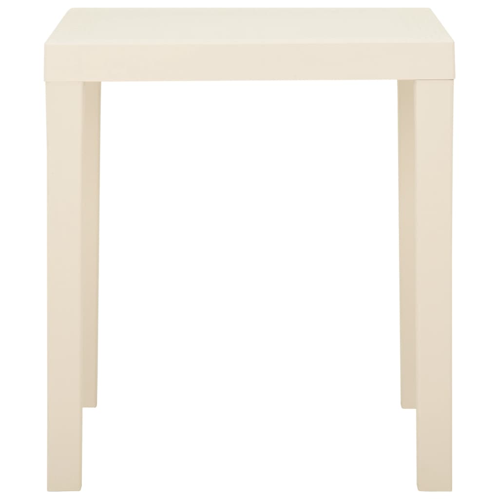 Hagebord hvit 79x65x72 cm plast