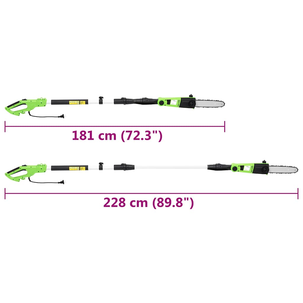 Elektrisk teleskopisk motorsag 25 cm 710 W vidaXL