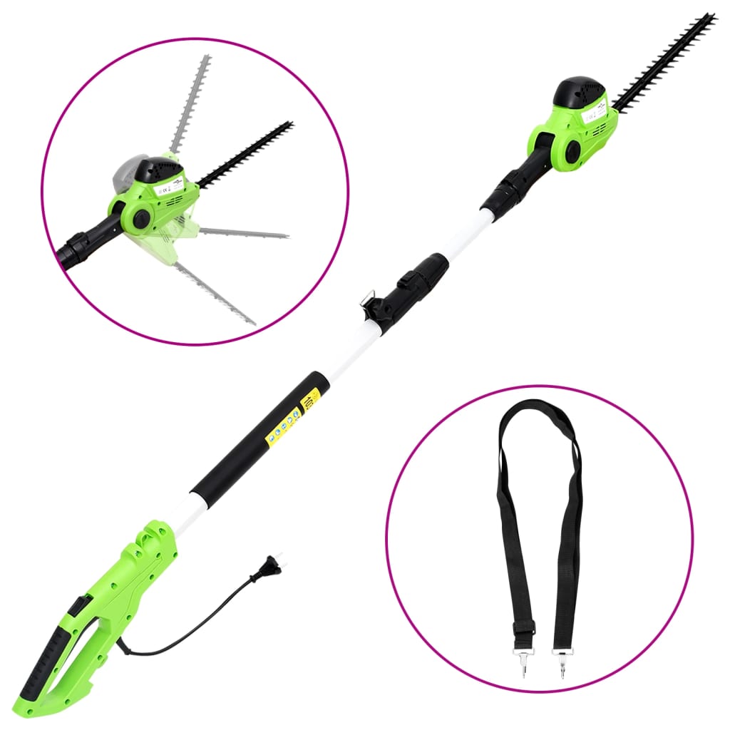 Elektrisk hekksaks med teleskopstang 41 cm 550 W vidaXL