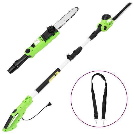 2-i-1 teleskopisk motorsag/hekksaks 25/41 cm 710/550W vidaXL