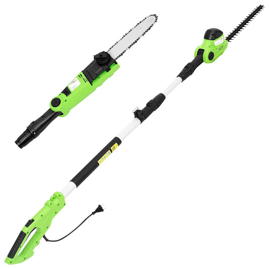 2-i-1 teleskopisk motorsag/hekksaks 25/41 cm 710/550W vidaXL