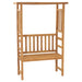 Hagebenk med pergola 115 cm heltre teak