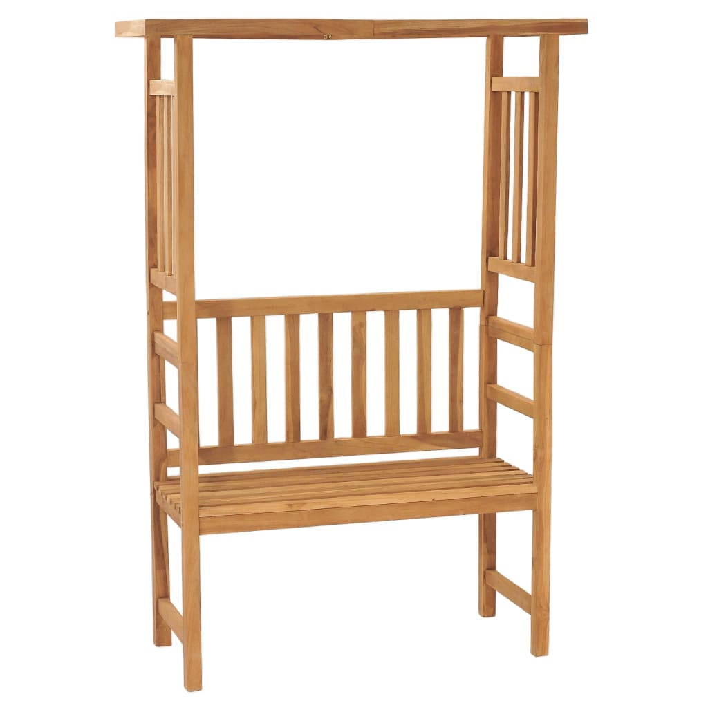 Hagebenk med pergola 115 cm heltre teak