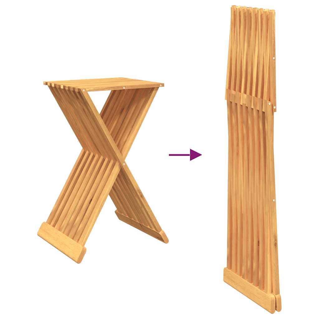 Sammenleggbar krakk 40x32,5x70 cm heltre teak