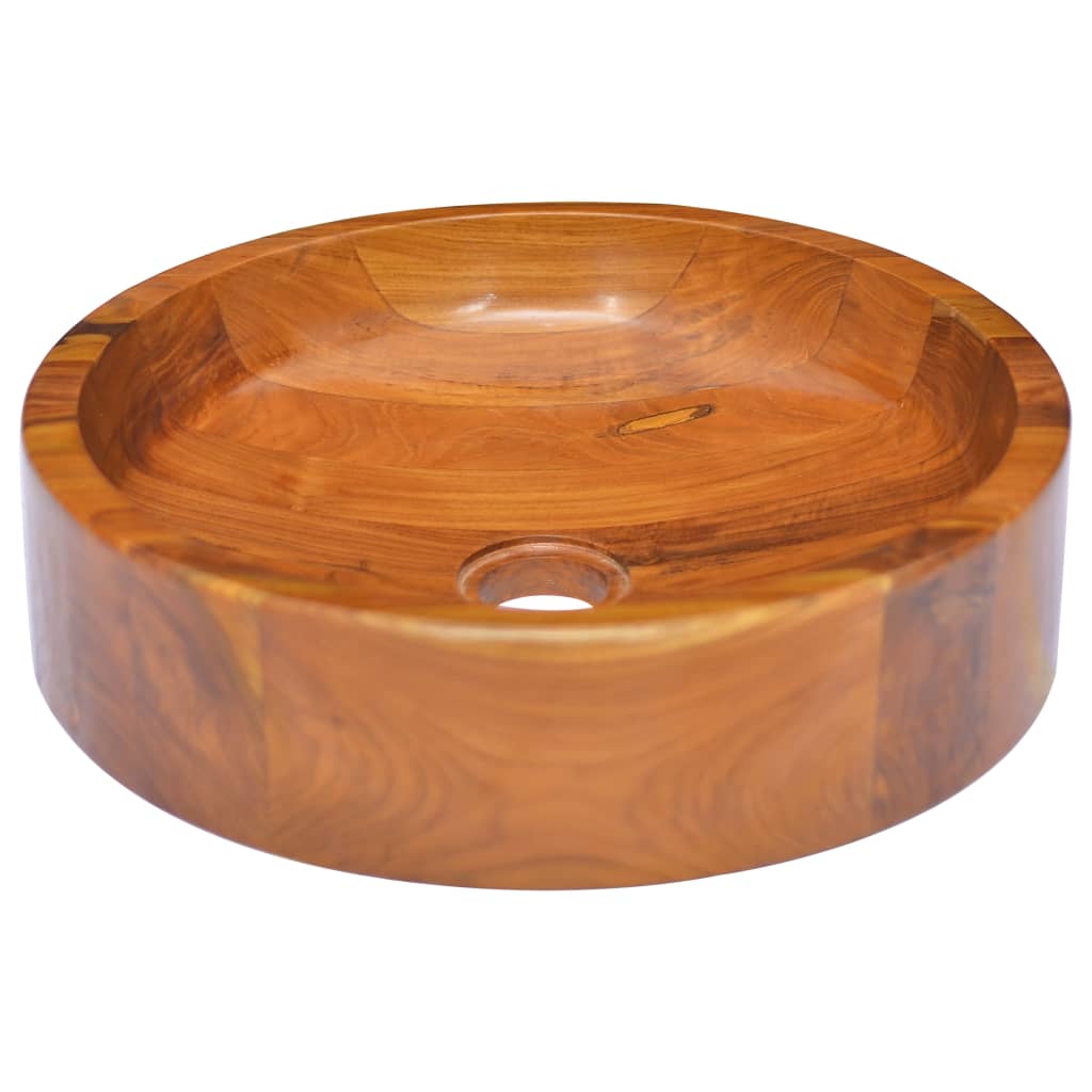 Vask heltre teak Φ40x10 cm