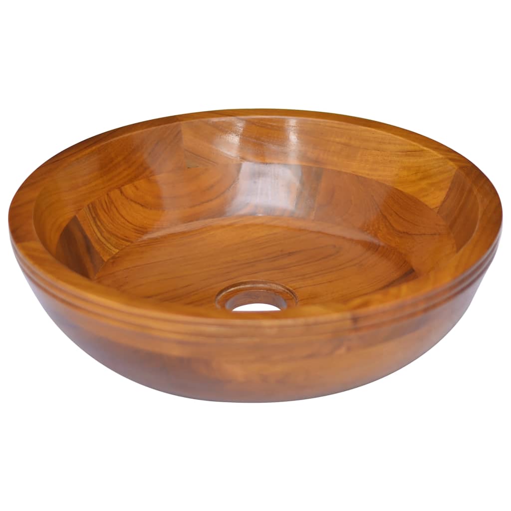 Vask heltre teak Φ40x10 cm