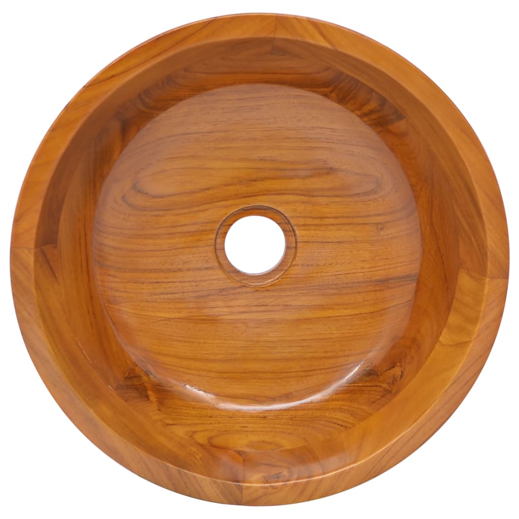 Vask heltre teak Φ40x10 cm