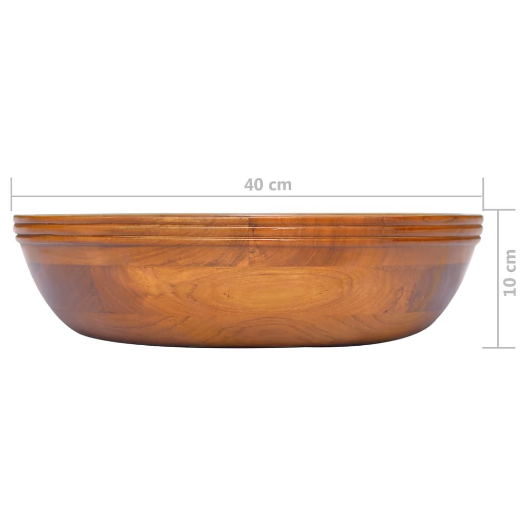 Vask heltre teak Φ40x10 cm