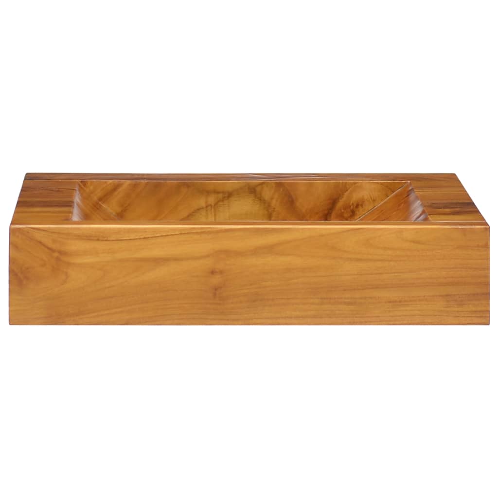 Vask heltre teak 50x35x10 cm vidaXL