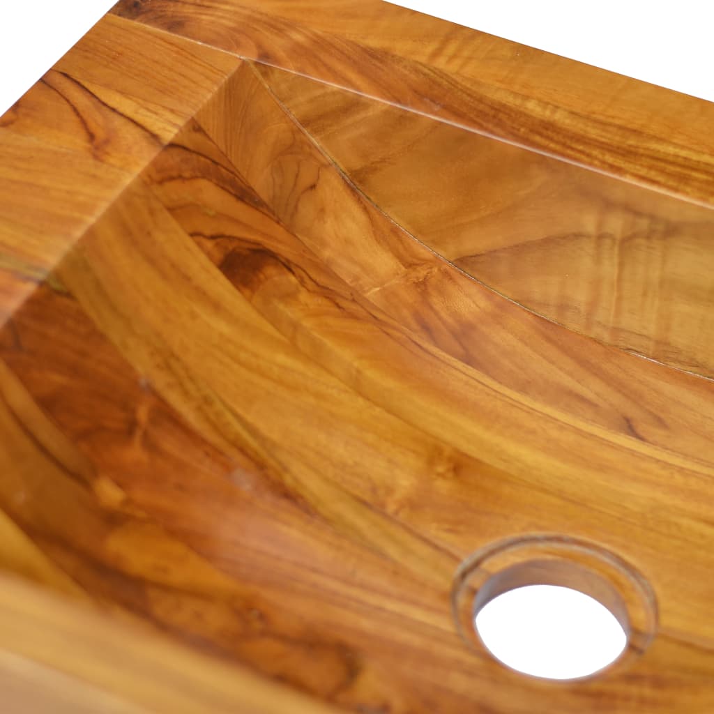 Vask heltre teak 50x35x10 cm vidaXL