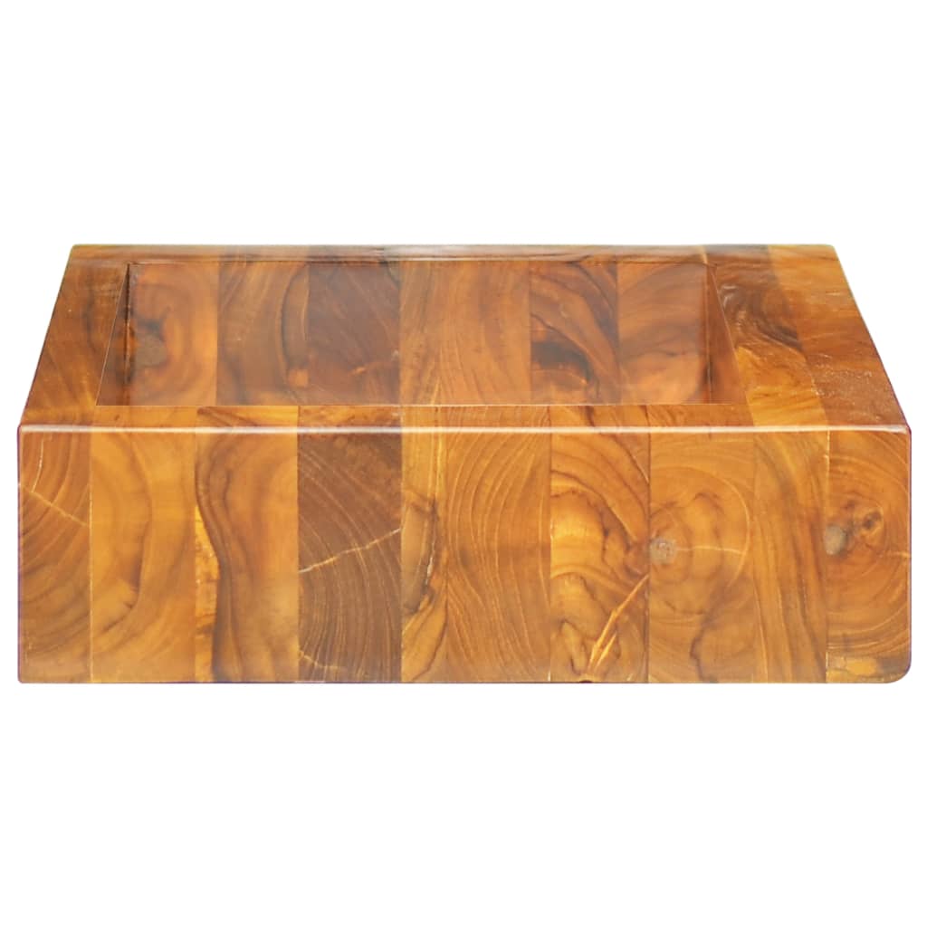 Vask heltre teak 50x35x10 cm vidaXL