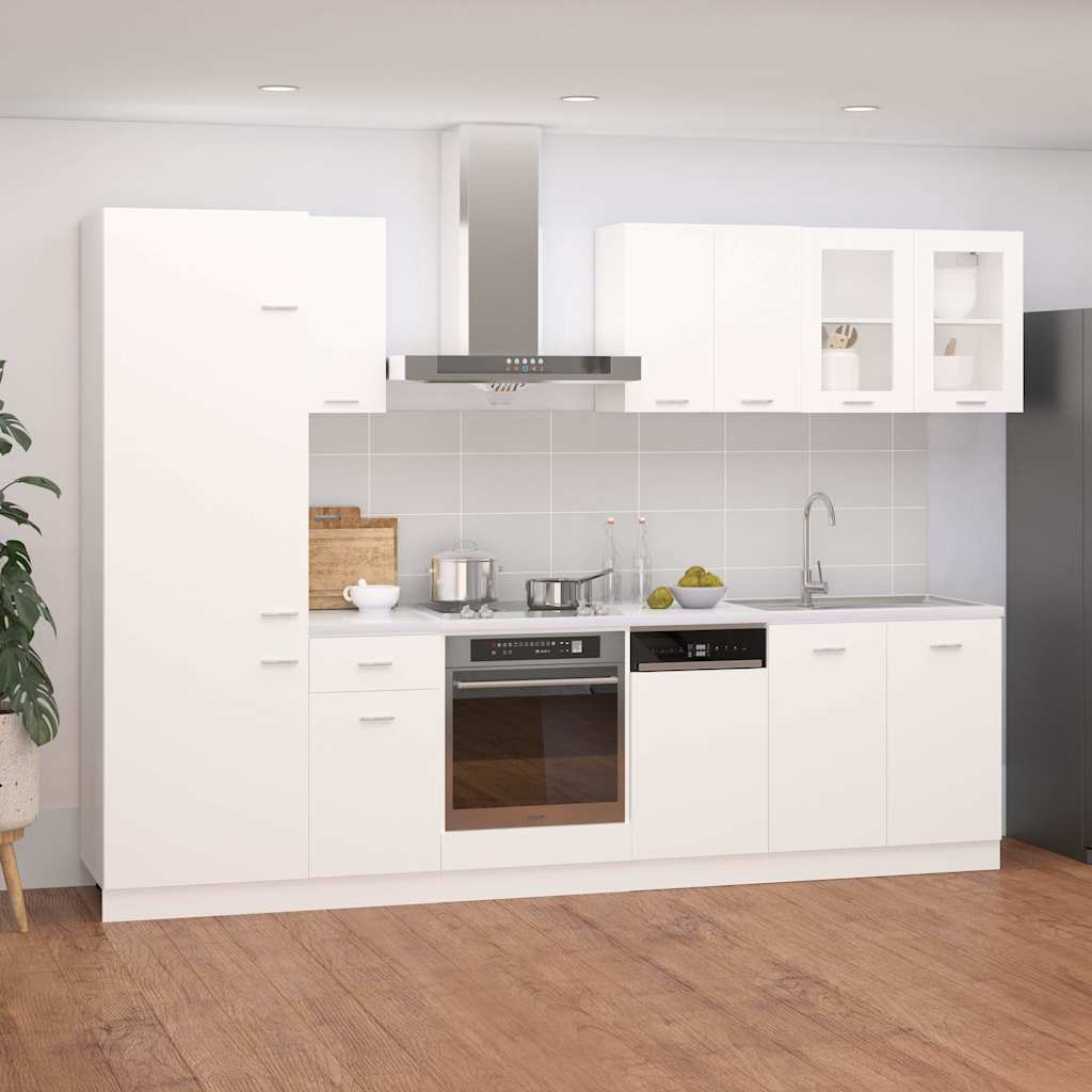 Kjøkkenskapsett Lyon 8 deler hvit sponplate