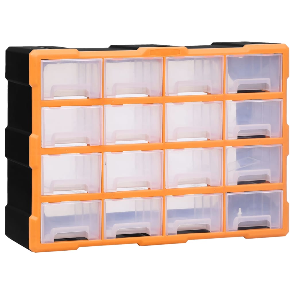 Sortimentskap med 16 mellomstore skuffer 52x16x37 cm vidaXL