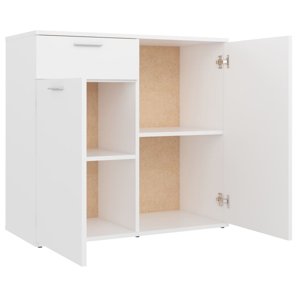 Skjenk hvit 80x36x75 cm konstruert tre vidaXL