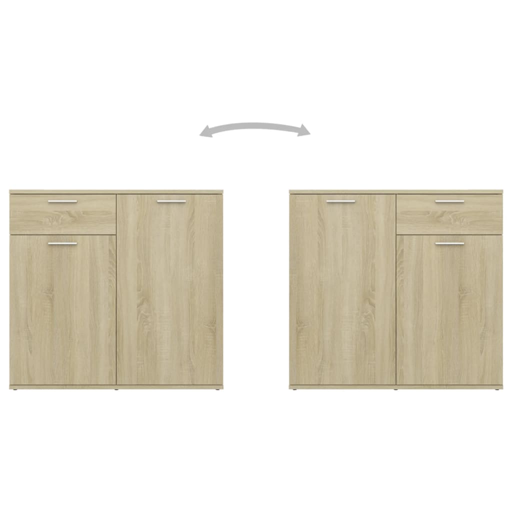 Skjenk sonoma eik 80x36x75 cm konstruert tre vidaXL