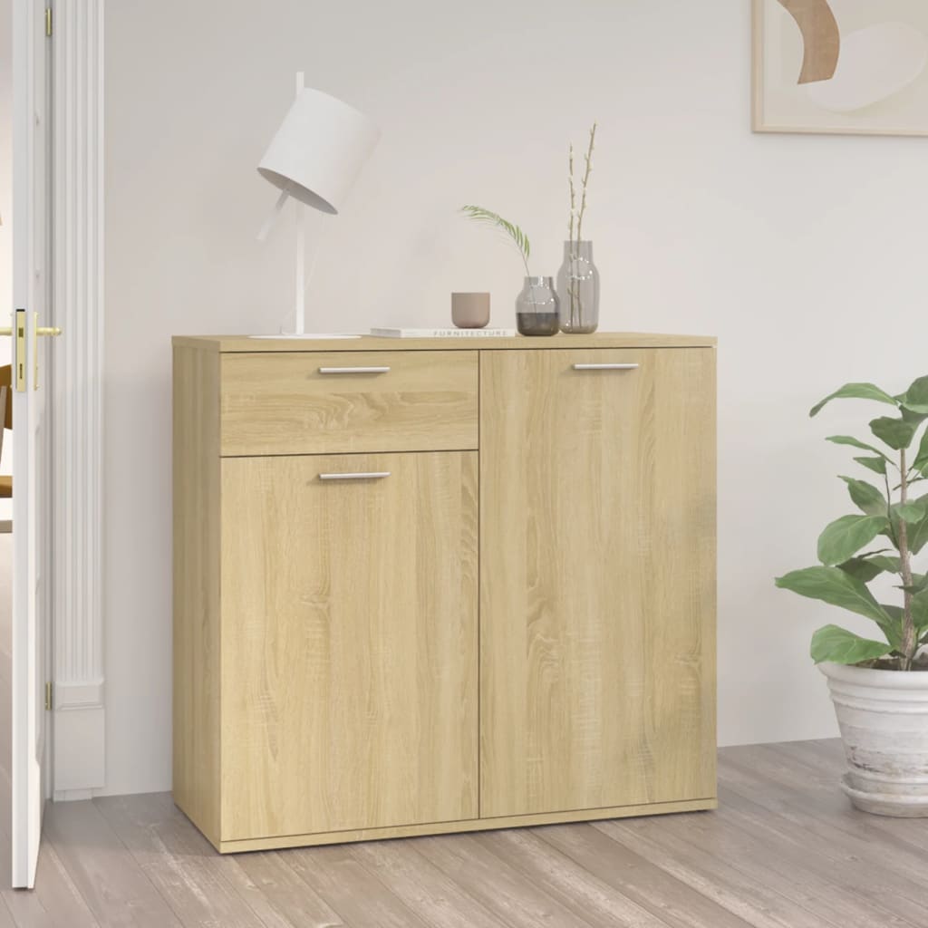 Skjenk sonoma eik 80x36x75 cm konstruert tre vidaXL
