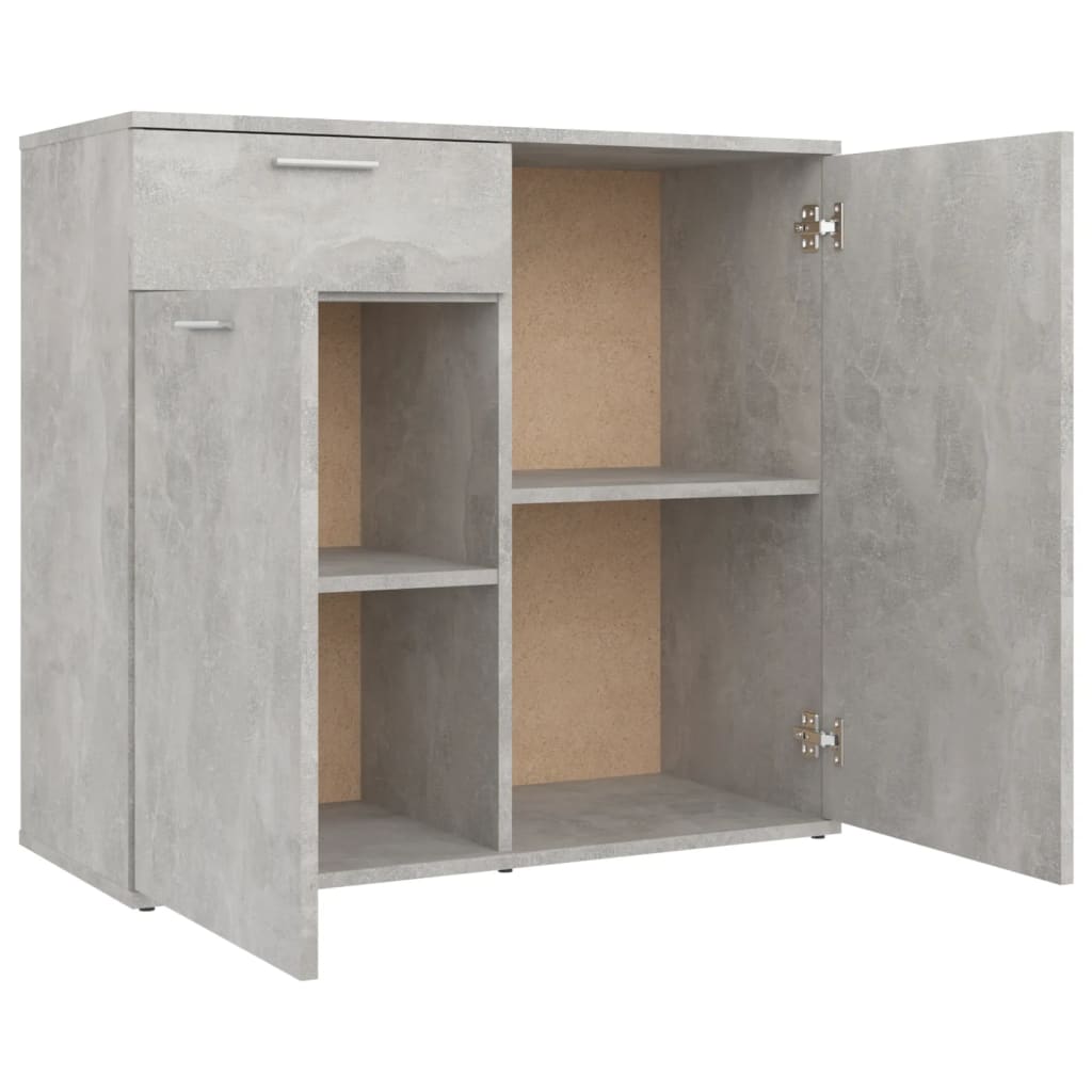 Skjenk betonggrå 80x36x75 cm konstruert tre