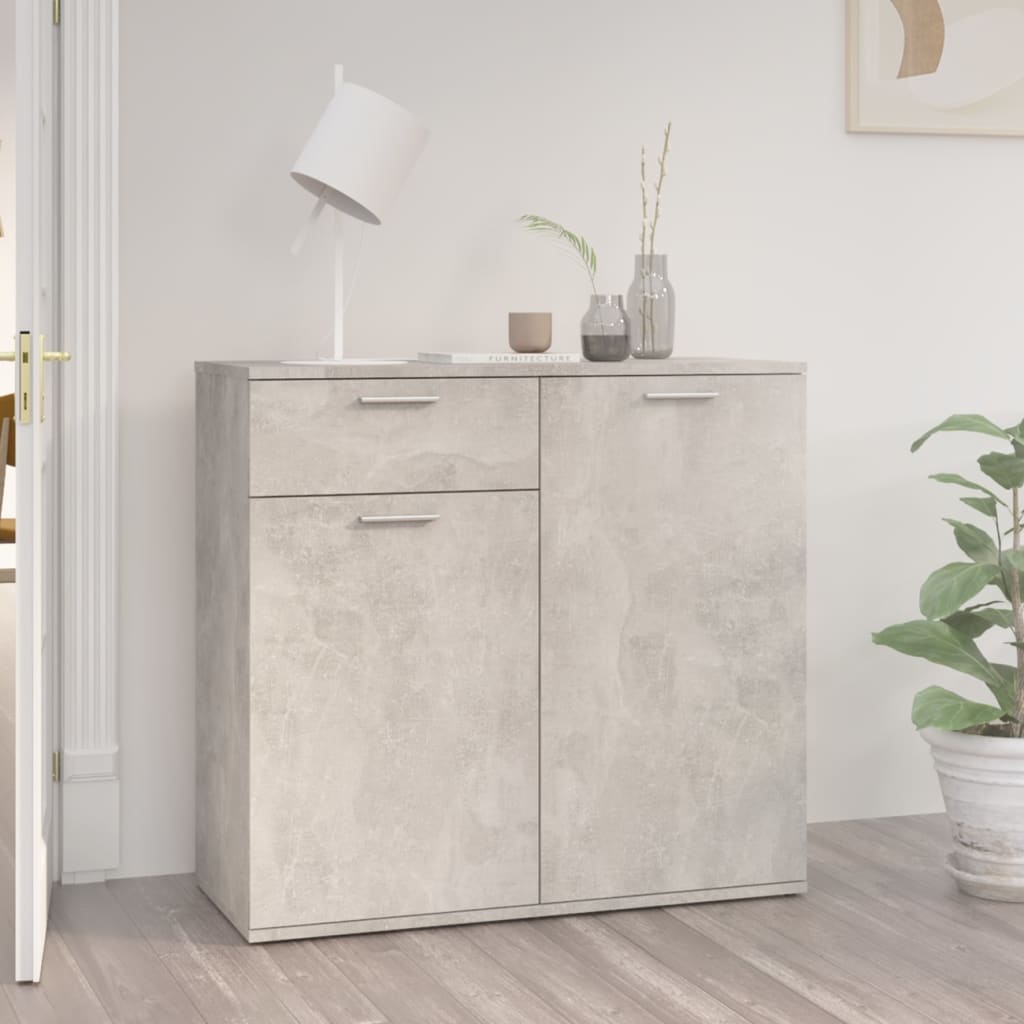 Skjenk betonggrå 80x36x75 cm konstruert tre