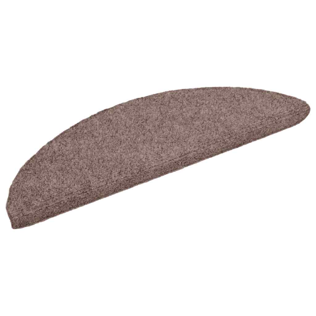 Trappematter selvklebende 5 stk 56x17x3 cm lysebrun halvrund