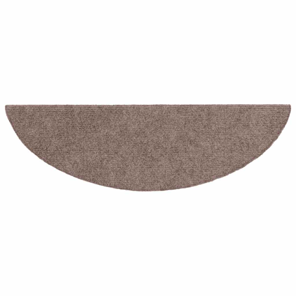 Trappematter selvklebende 5 stk 56x17x3 cm lysebrun halvrund