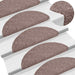 Trappematter selvklebende 10 stk 56x17x3 cm lysebrun halvrund