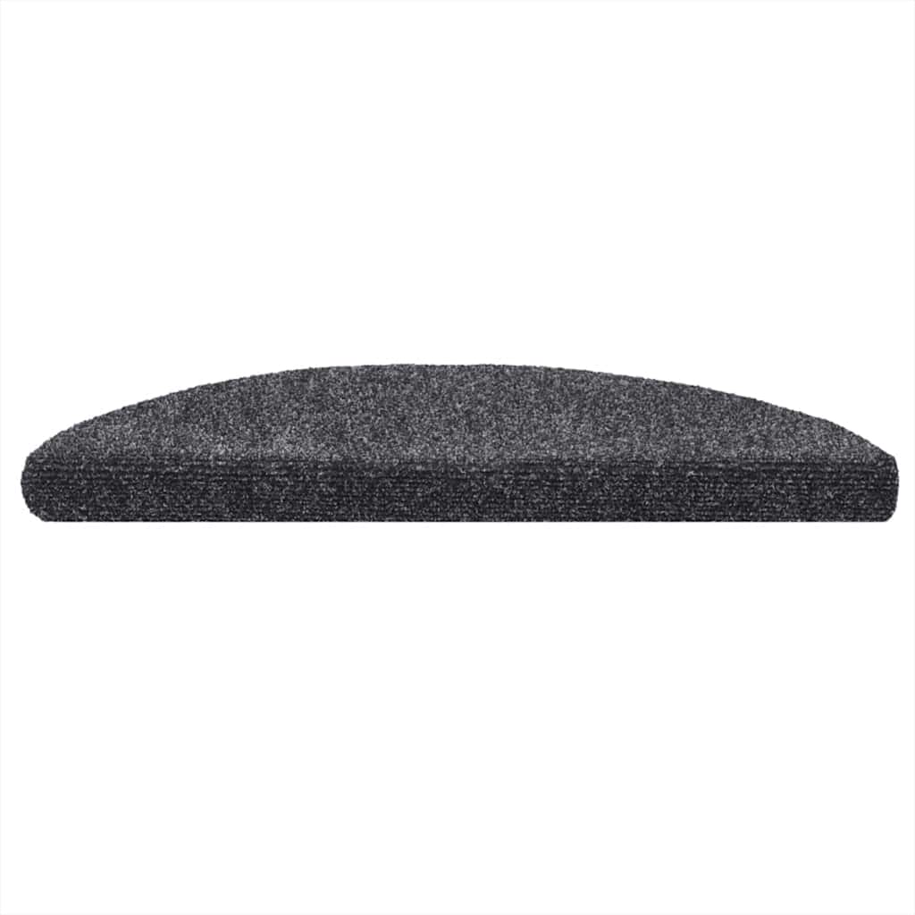 Trappematter selvklebende 5 stk 56x17x3 cm mørkegrå halvrund