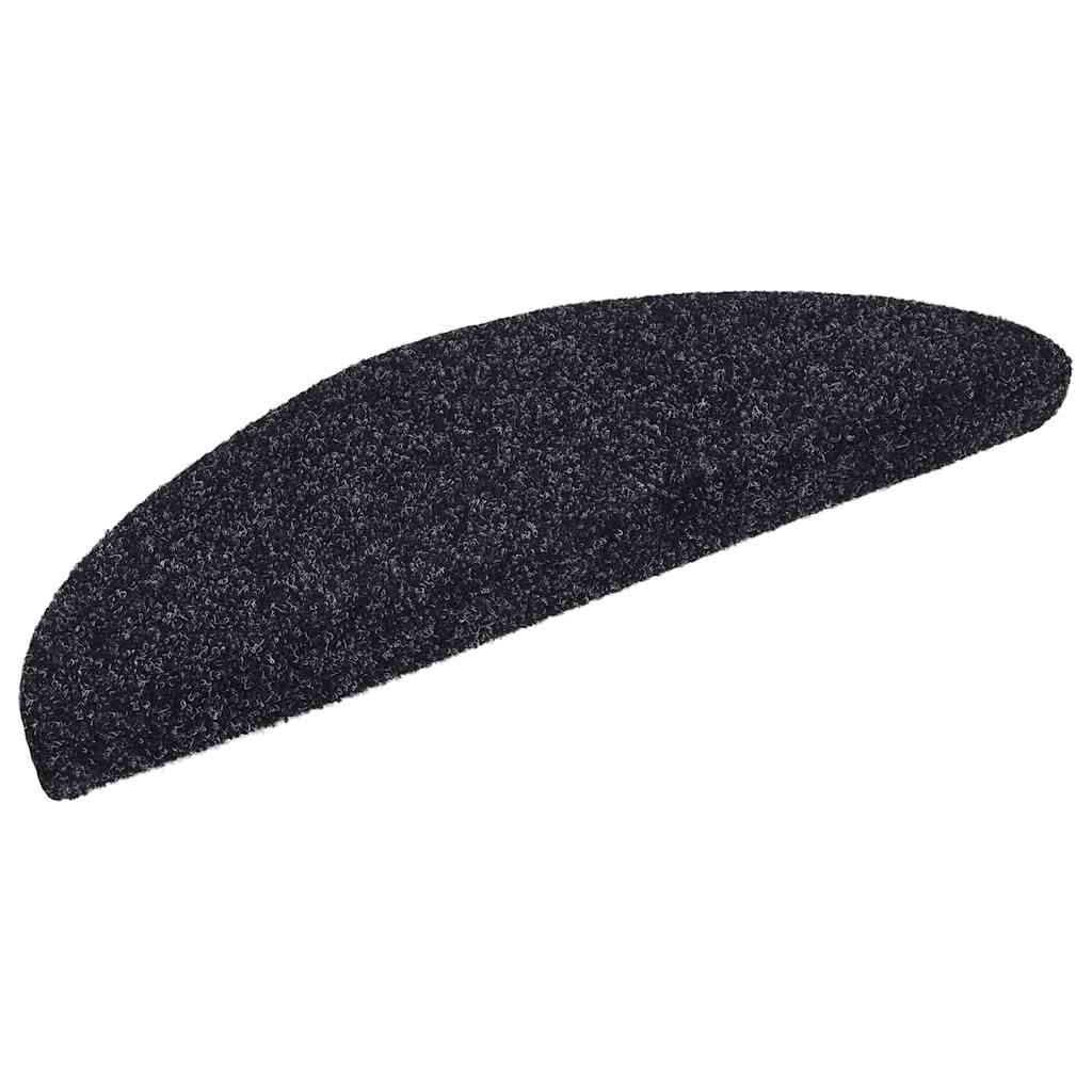 Trappematter selvklebende 10 stk 56x17x3 cm svart halvrund