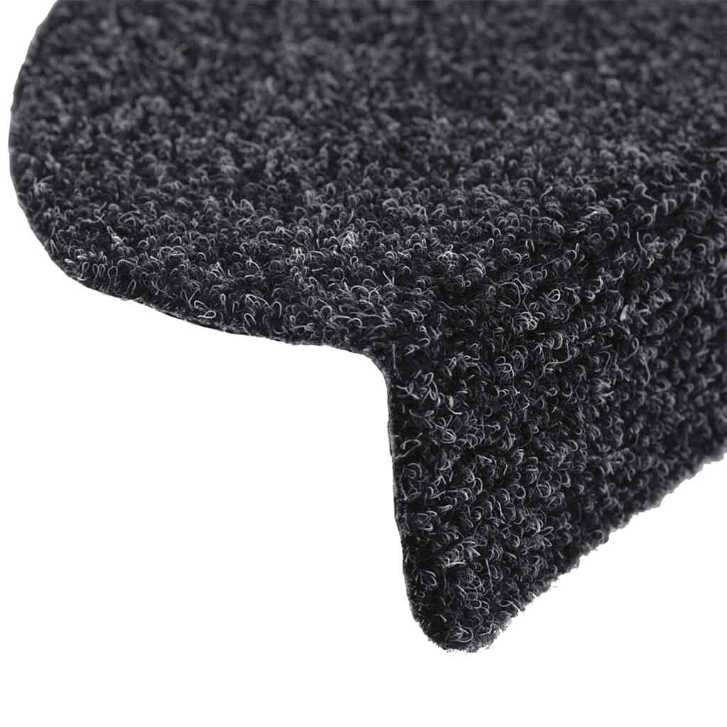 Trappematter selvklebende 10 stk 56x17x3 cm svart halvrund