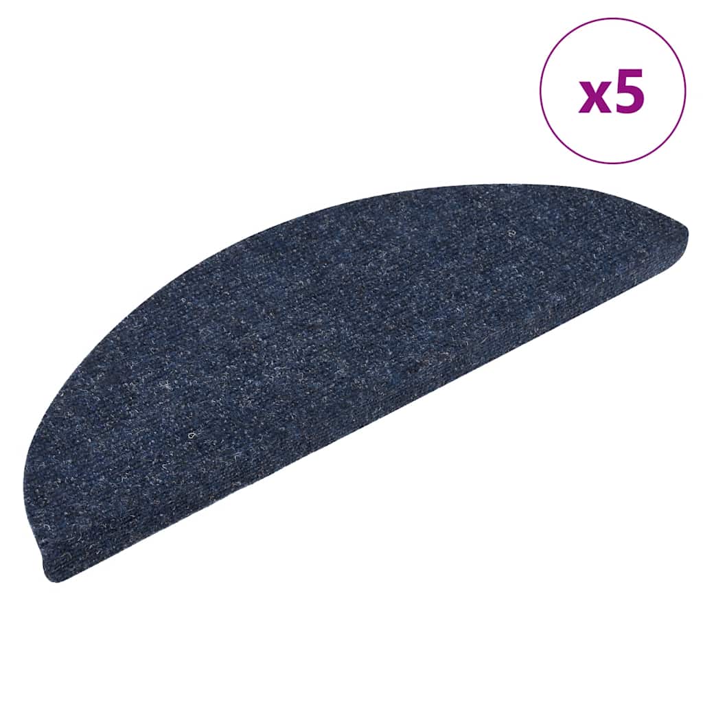 Trappematter selvklebende 5 stk 56x17x3 cm blå halvrund