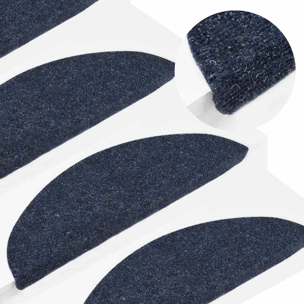 Trappematter selvklebende 5 stk 56x17x3 cm blå halvrund